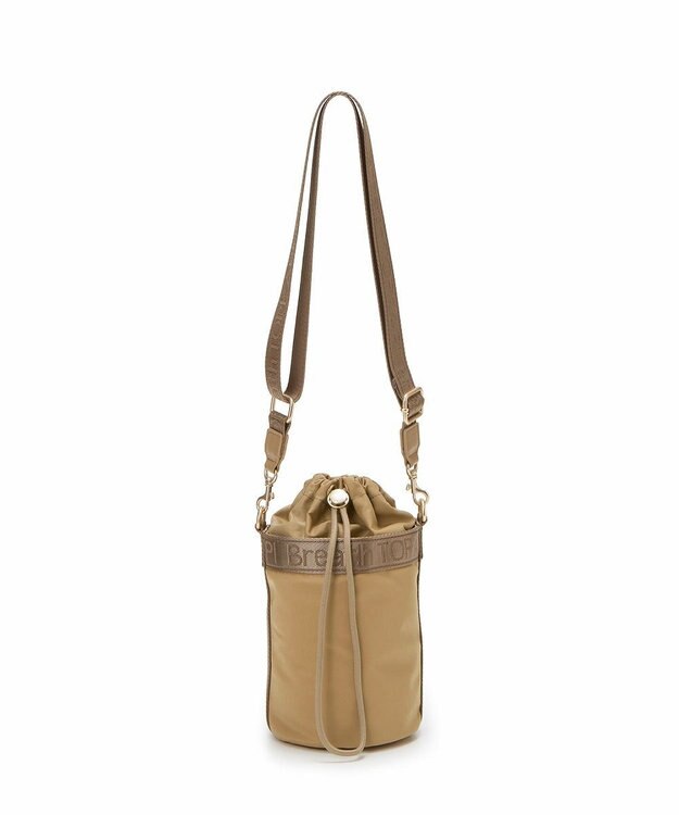 TOPKAPI 【Breath TOPKAPI】ナイロン ロゴテープ バケツ 巾着 ショルダー バッグ ベージュ