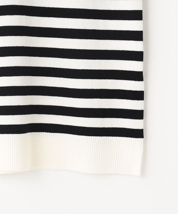 組曲 L 5分袖ニットＴシャツ ボーダー系1