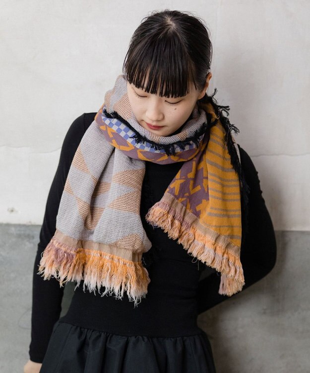 POLS コットン meadow モヒカンストール ピンク