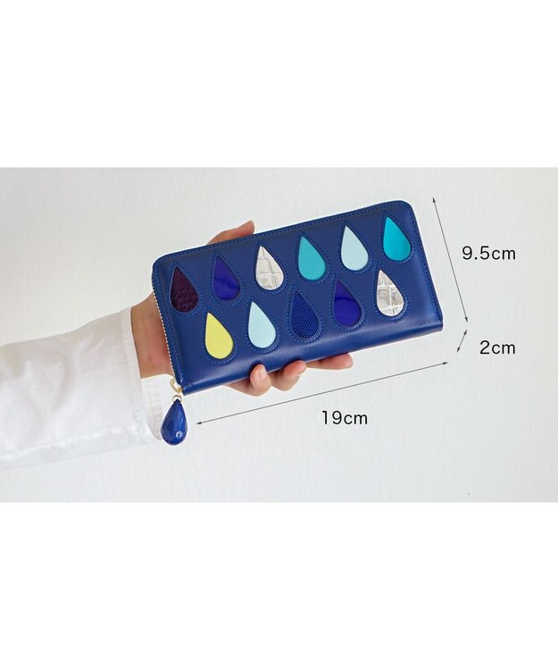 ドロップス ラウンドファスナー長財布 【かわいいデザイン！本革の