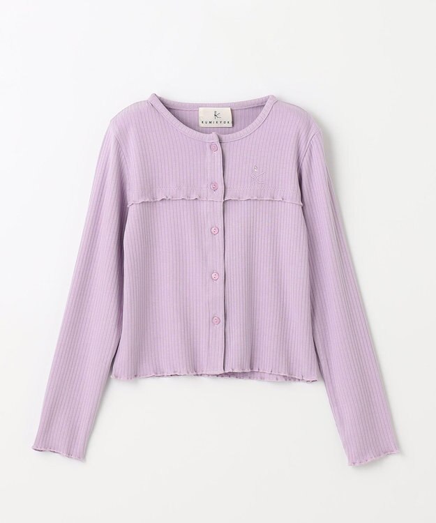 組曲 KIDS 【110-140cm】リブ・カットソーハオリ ラベンダー系