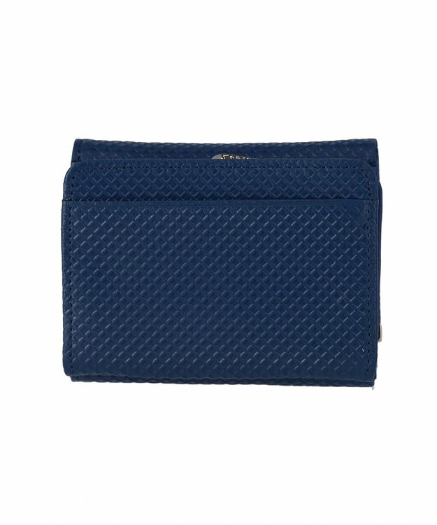 tsumori chisato CARRY クロスエンボス マルチケース ミニ財布 ネイビー