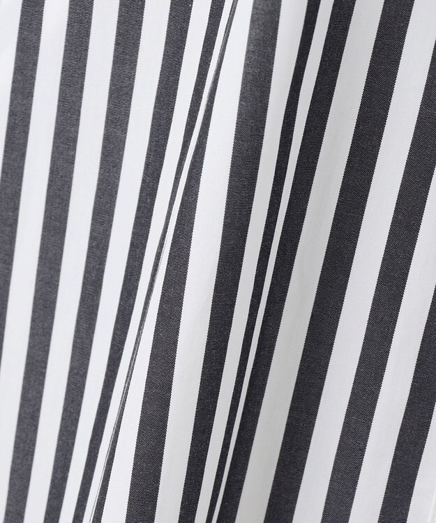 BEIGE， PERSIMMON / シャツワンピース Black Stripe