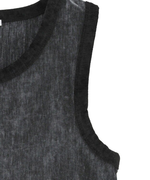 AMERICAN HOLIC 配色ベロアタンクトップ Charcoal Gray