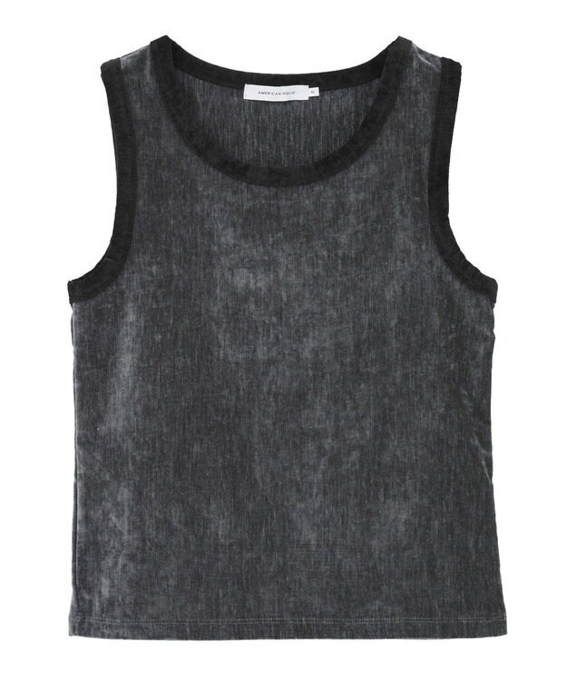 AMERICAN HOLIC 配色ベロアタンクトップ Charcoal Gray