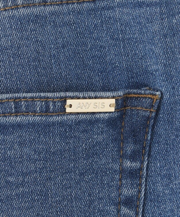 ANY SIS L センタープレスセミフレア デニム インディゴ