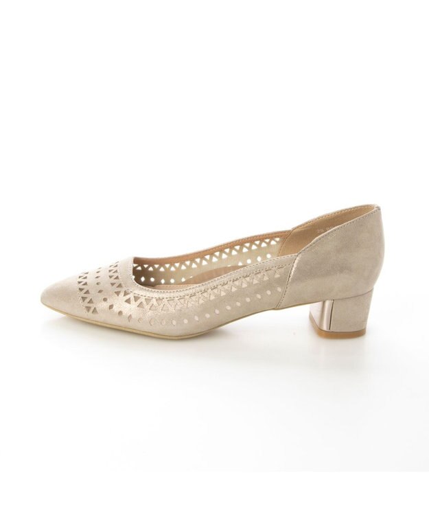 Riz raffinee <Riz raffinee>パンチングポインテッドトゥパンプス ベージュメタリック