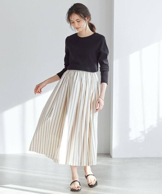 23区 【CLASSY.6月号掲載】ビジュー フラット サンダル ブラック系