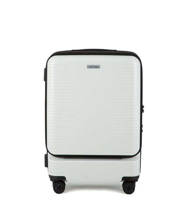 ACE BAGS & LUGGAGE World Traveler プリマス スーツケース 40/56L フロントオープン 06703 ワールドトラベラー ホワイト