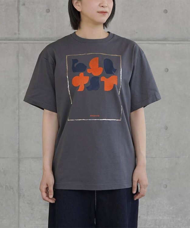 nitorito 【UNISEX】irodori Tシャツ orange