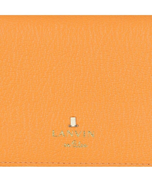 LANVIN en Bleu リム リール付き2面パスケース オレンジ