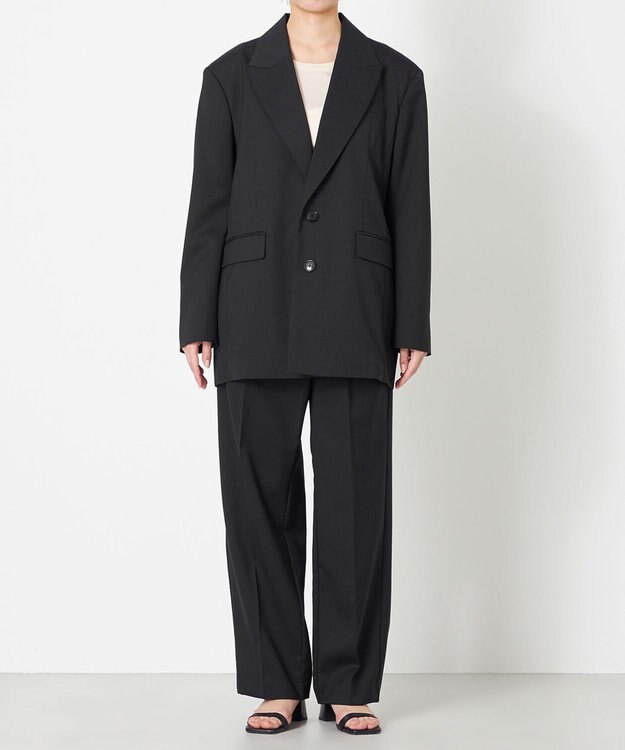 NAVE 【Nave・セットアップ可】ウールポリエステルツイルジャケット ブラック系