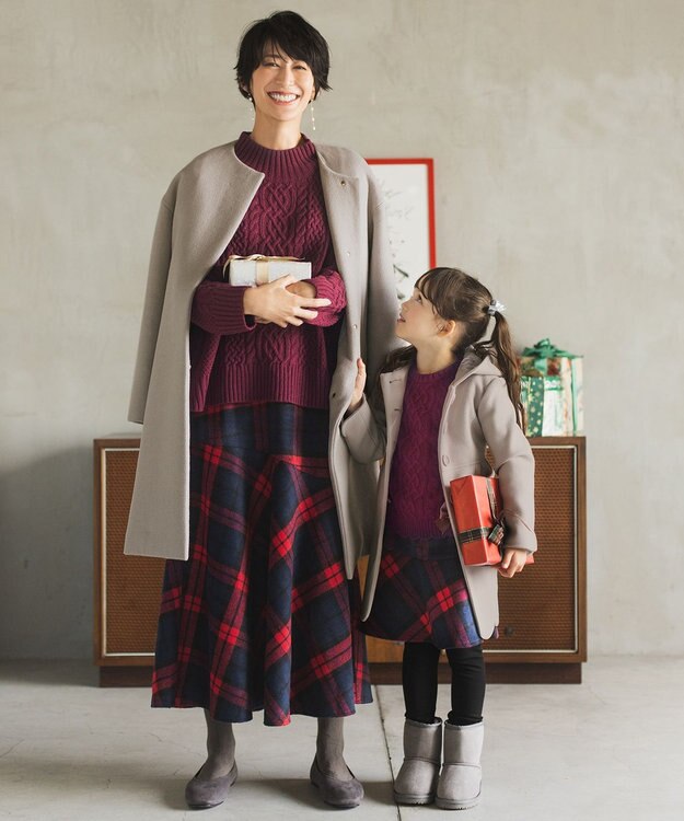 ANY KIDS 【手洗いOK】ウールライクコート ベージュ