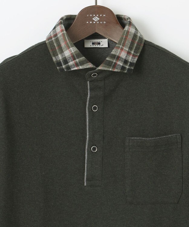 JOSEPH ABBOUD 【保温性/滑らかな肌触り/多機能ポロシャツ】 ウィンターダディー ポロシャツ カーキ系4