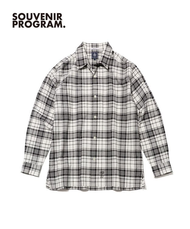 J.PRESS MEN 【J.PRESS ORIGINALS】【UNISEX】Indian Madras Open Shirts / Baggy-Fit ブラック系4