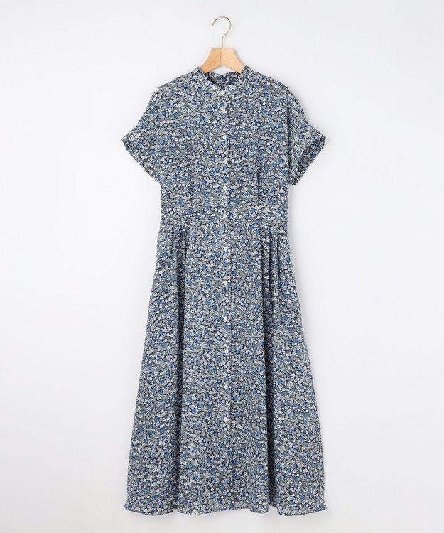 組曲 【先行予約】フラワーガーデンプリント ワンピース ブルー系5