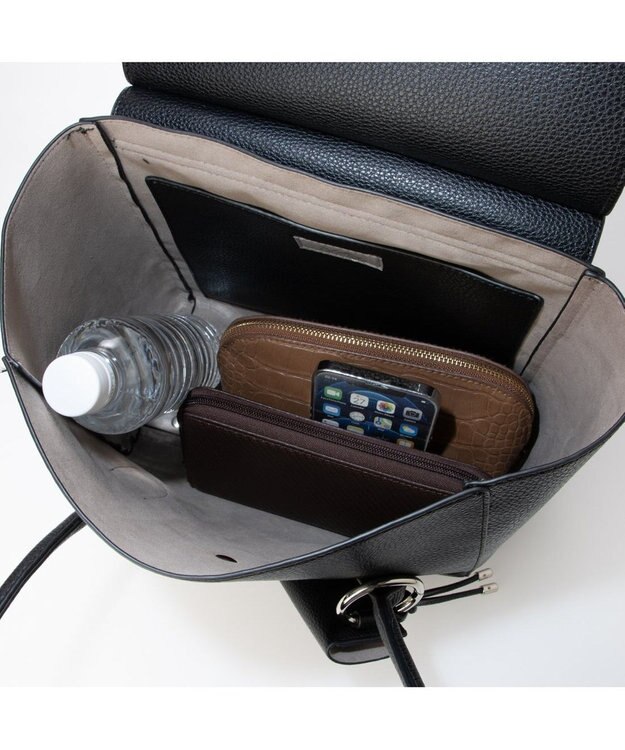 UNBILLION カシュカシュ cachecache / かぶせ付き長ハンドルトート ブラック