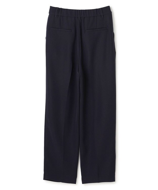 UNFILO 【ウエストゴム/セレモニー】ドライダブルクロス タックテーパードパンツ ネイビー