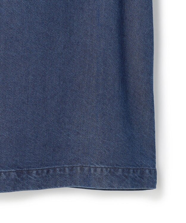 ICB L ナチュラルソフトデニム クロップドジャケット バイオデニム