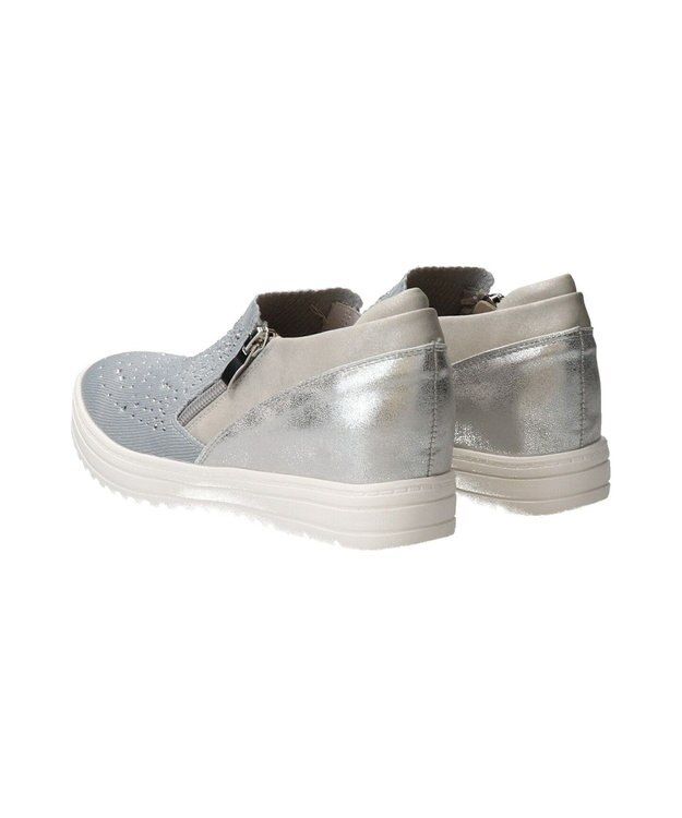 Bridget Birkin 【Round About】ラインストーンインヒールスニーカー ライトグレーコンビ