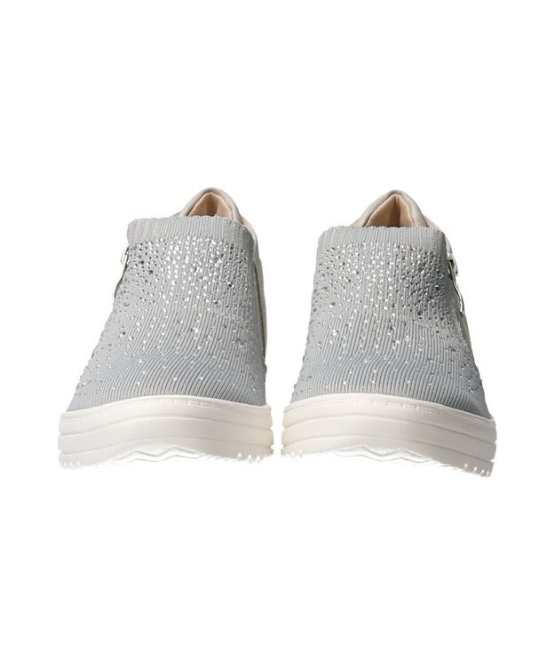 Bridget Birkin 【Round About】ラインストーンインヒールスニーカー ライトグレーコンビ