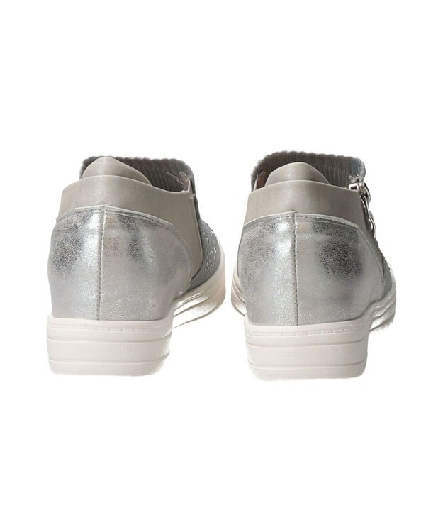 Bridget Birkin 【Round About】ラインストーンインヒールスニーカー ライトグレーコンビ