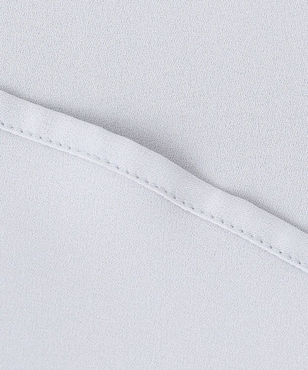 ANY SIS 【洗える】フロントタックバイカラー ブラウス ライトブルー×アイボリー