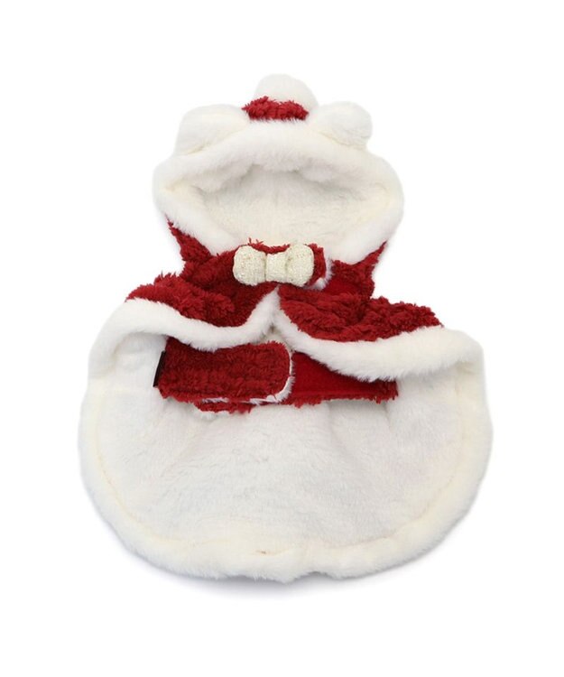 PET PARADISE ペットパラダイス サンタさん くま ポンチョ 中型犬 大型犬 レッド