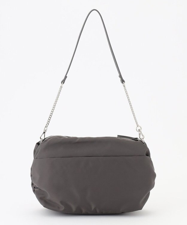 J.PRESS LADIES 【2way】ナイロンギャザー ショルダー バッグ グレー系