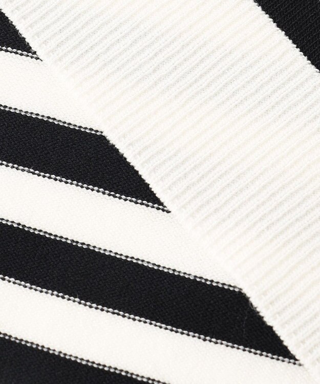 組曲 L 5分袖ニットＴシャツ ボーダー系1