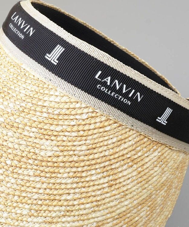 AURORA 【 LANVIN COLLECTION（ランバン コレクション） 】麦クリップバイザー ブラック