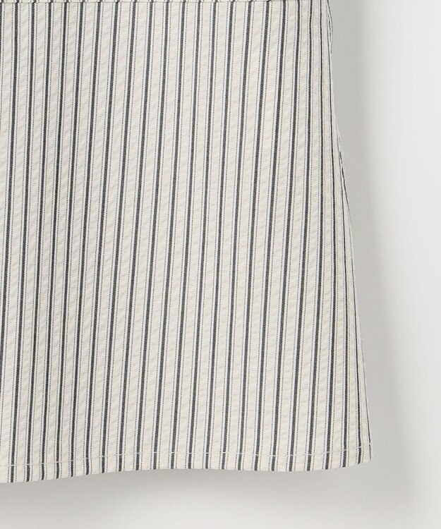 組曲 【先行予約・前後着用可】ソフトサッカーラグランスリーブ ブラウス エクリュ×ネイビーストライプ系1