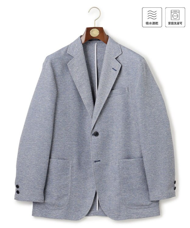 J.PRESS MEN 真夏でも快適【WEB限定】【吸水速乾 / 洗える / 超軽量 / ストレッチ】ブリーザブルレノクロス ジャケット サックスブルー系