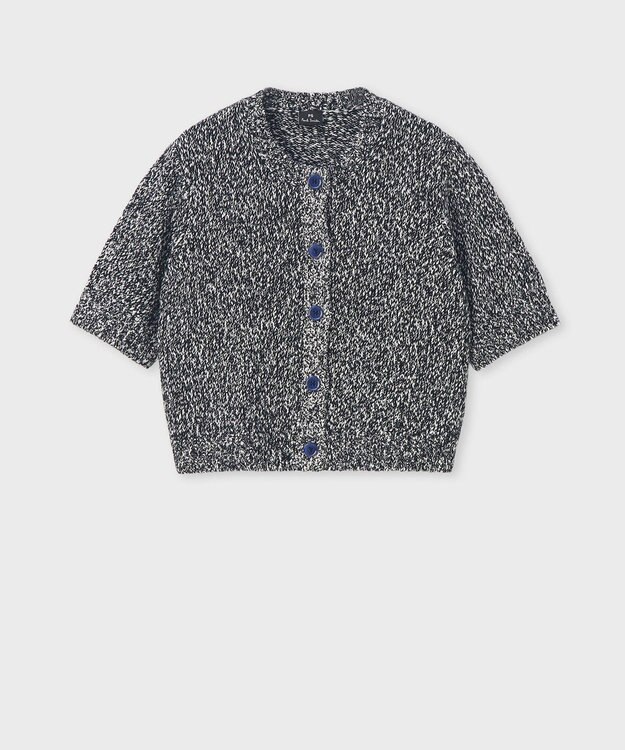 Paul Smith ブークレヤーン 半袖ニット カーディガン ブラック