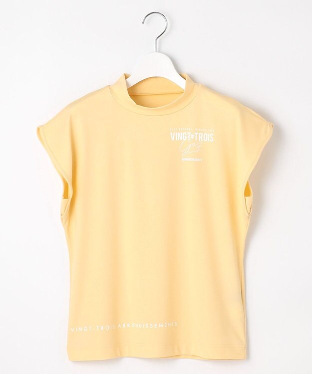 23区GOLF 【WOMEN】フレンチスリーブストレッチモックネック ライトイエロー系