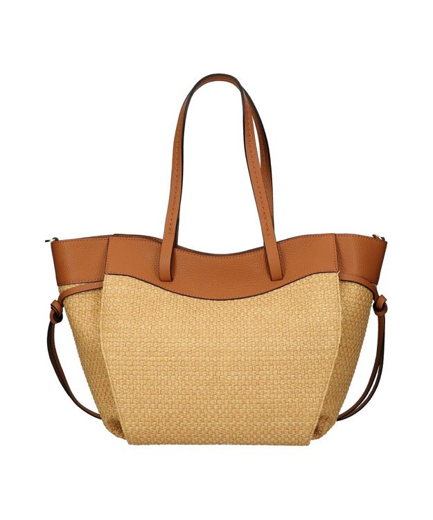 INTER-CHAUSSURES 【LORISTELLA】ラフィア＆レザーコンビネーショントート オークコンビ