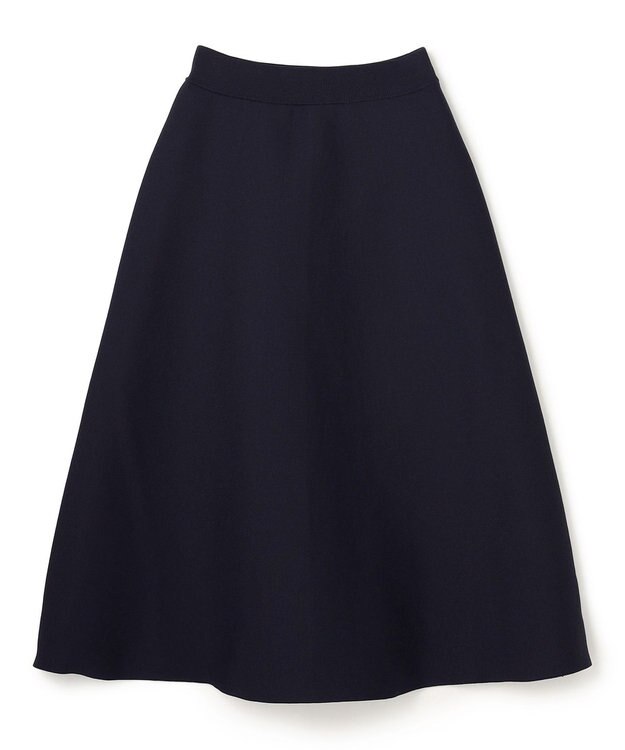 UNFILO L BEAUTY FORM KNIT フレアスカート ネイビー
