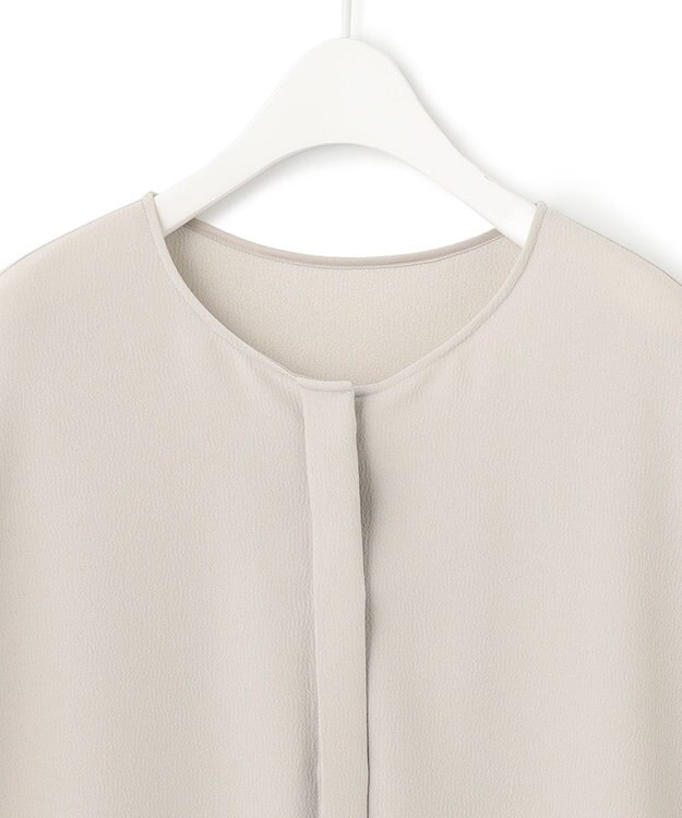 ICB L 【WEB限定・洗える】BackSatinGeorgette ブラウス ベージュ系