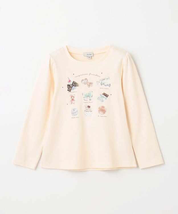 ANY KIDS スイーツプリント 長袖 Ｔシャツ エクリュ