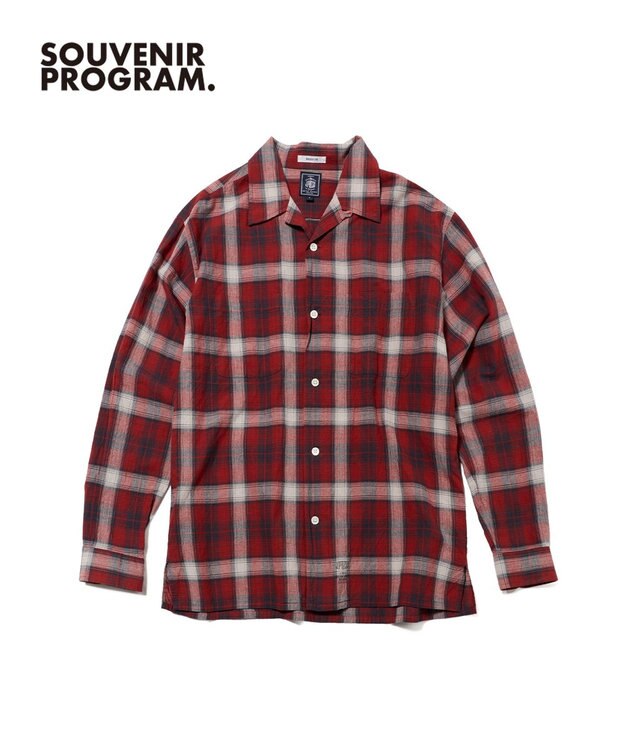 J.PRESS MEN 【J.PRESS ORIGINALS】【UNISEX】Indian Madras Open Shirts / Baggy-Fit レッド系4