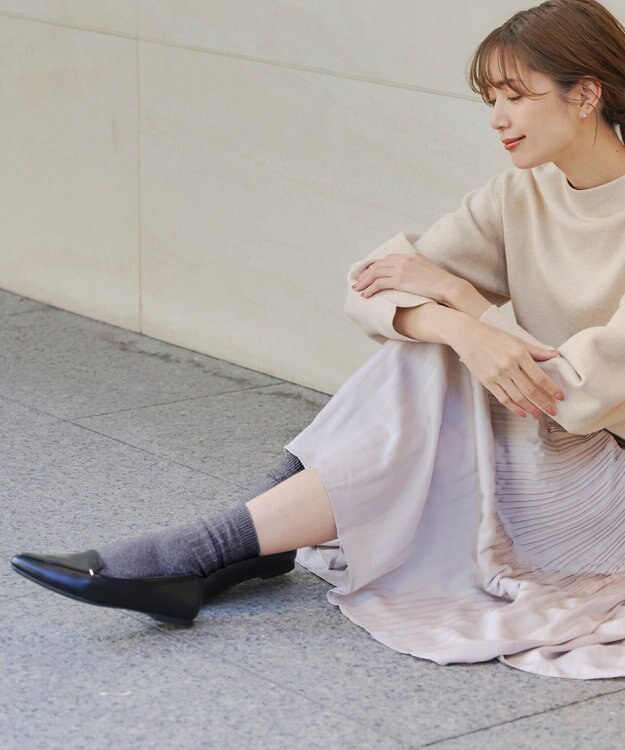 Tiaclasse シャイニーリブソックス グレー