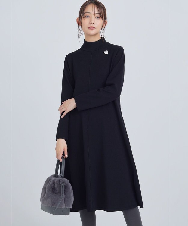 組曲 ELENAリラクシーニットワンピース ブラック系