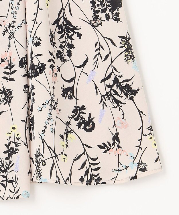 自由区 【洗える・XSサイズあり】ハーバルフロープリント スカート ベージュ系4