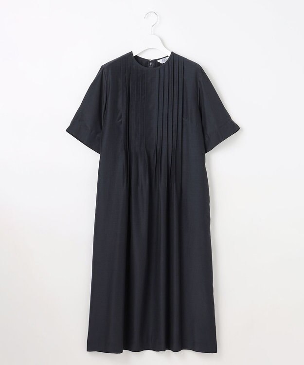 J.PRESS LADIES L エアリースパンボイル ワンピース ネイビー系