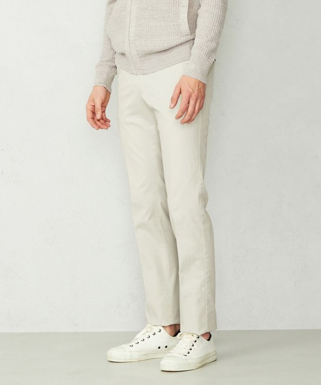 JOSEPH ABBOUD 【オーガニックコットン】ハイパワーカルゼ パンツ ホワイト系