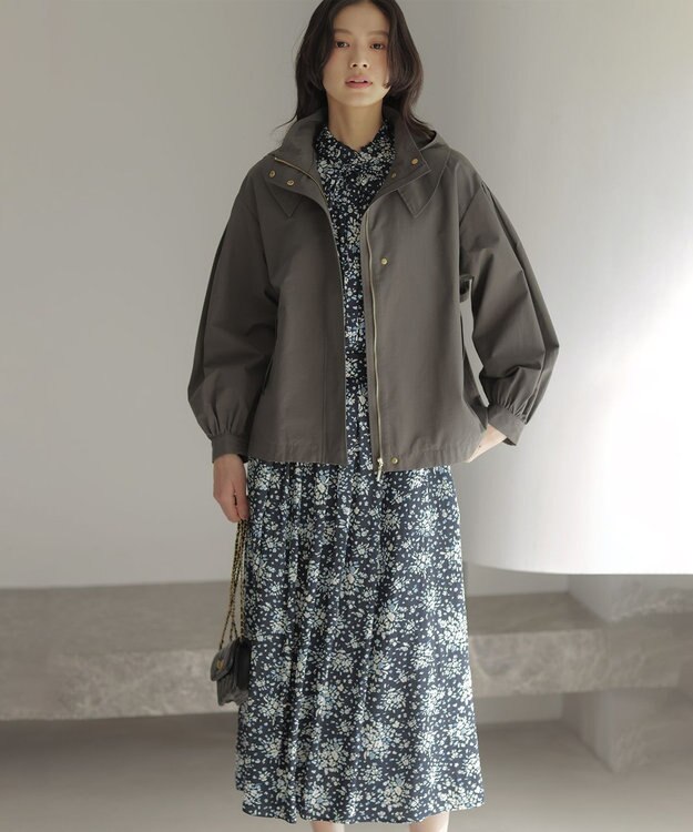 組曲 L 【先行予約】2WAYライトマウンテンパーカー カーキグレー系