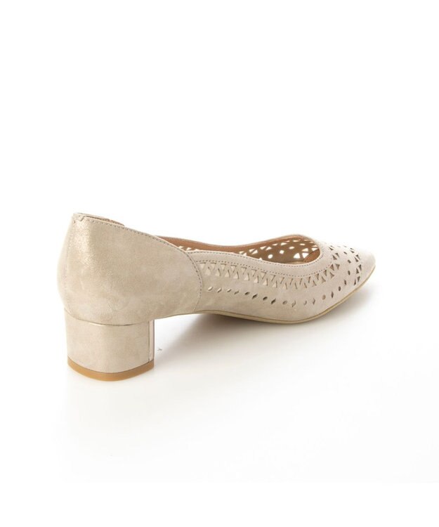 Riz raffinee <Riz raffinee>パンチングポインテッドトゥパンプス ベージュメタリック