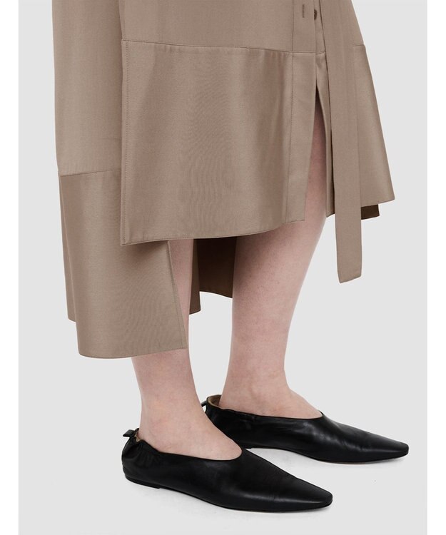 JOSEPH クレープ ド ソワ　ミディドレス Escargot