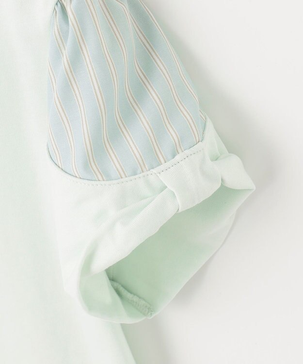 組曲 KIDS 【150-160㎝】【UVケア】パラソルアート Tシャツ ライトグリーン系