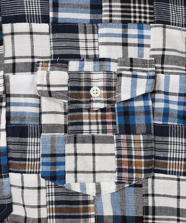 J.PRESS MEN パッチワーク プルオーバーシャツ ネイビー系9